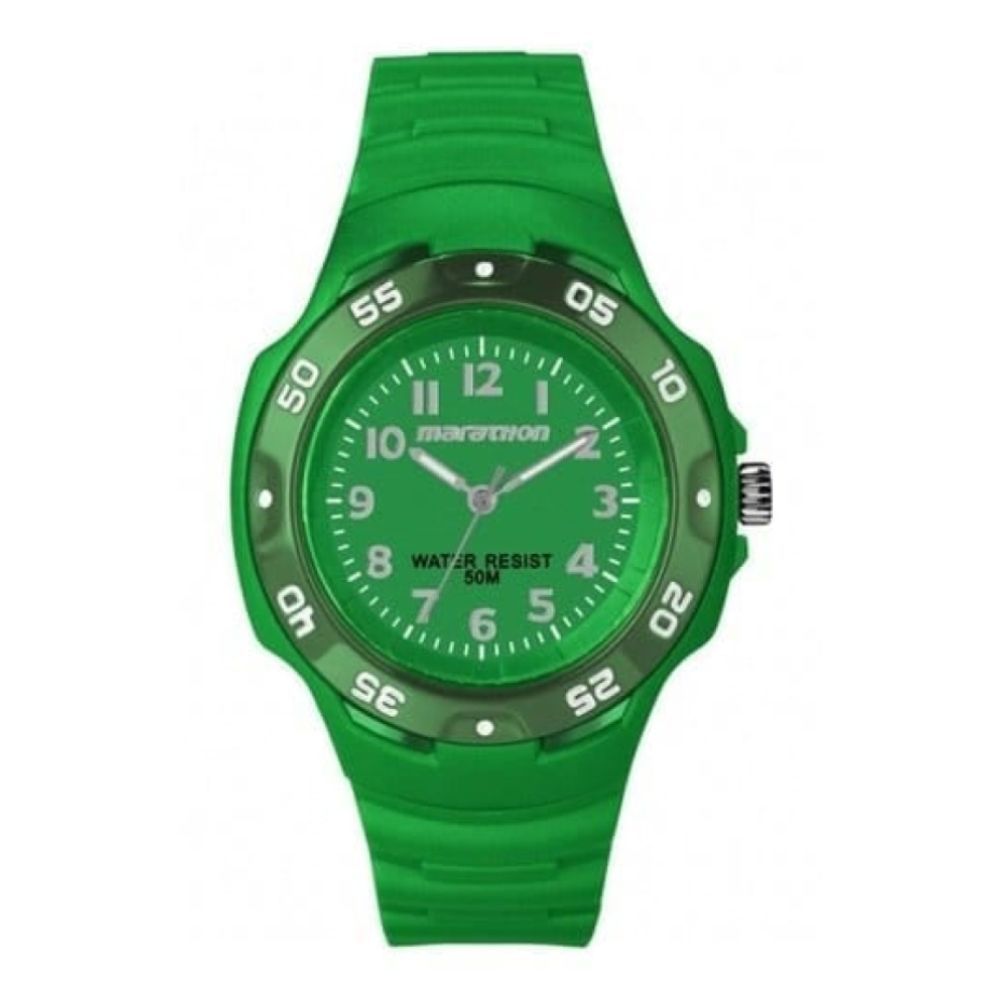 Green Resin Marathon Oversize Strap Watch