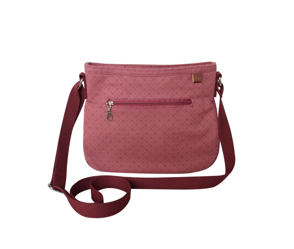 Plum Floral Canvas Rosy Messenger Bag