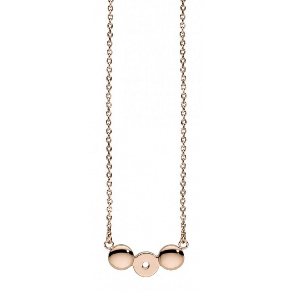 Famosa Rose Gold Plated Horizontal Pendant Womens Necklace
