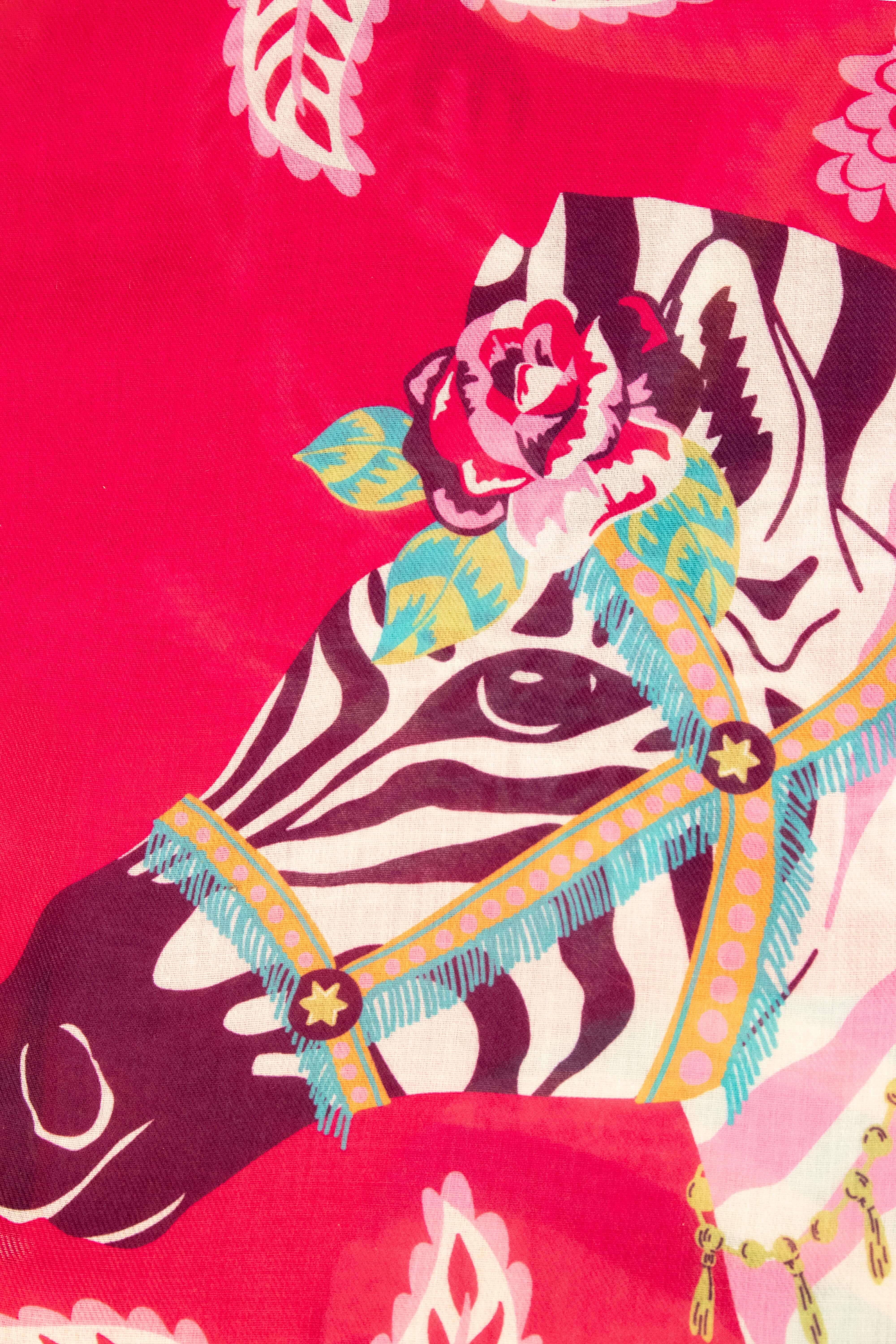 Print Scarf - Zebra Carnival