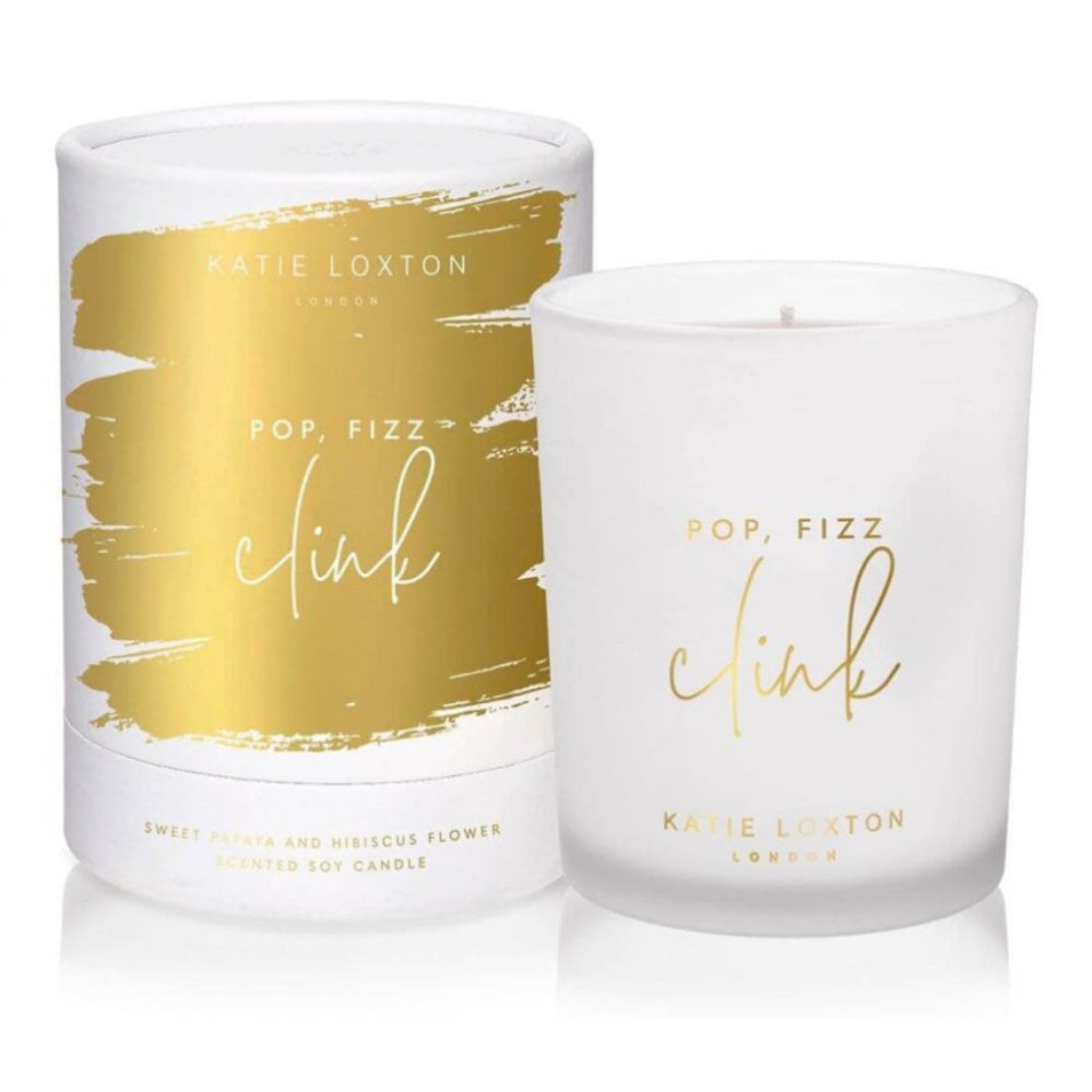 Sentiment Candle | Pop Fizz Clink | Sweet Papaya And Hibiscus Flower | 160g