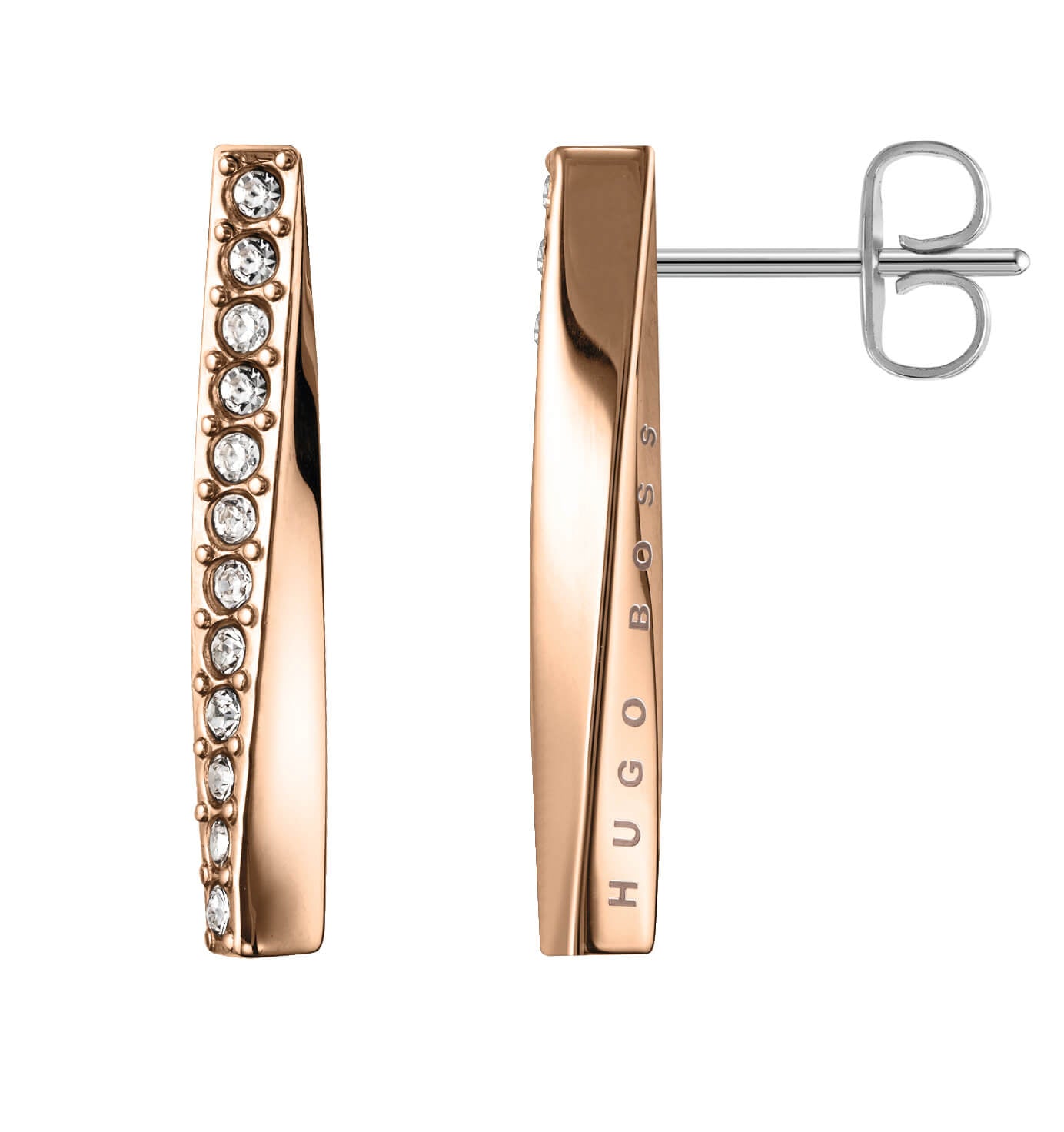 Signature Ionic Carnation Gold Plated Stud Earrings