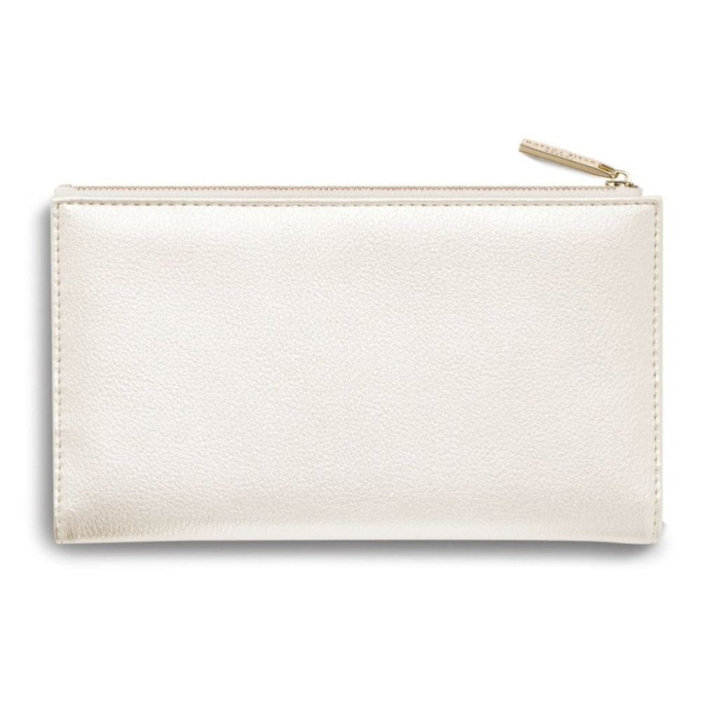 ALISE FOLD OUT PURSE - Metallic White - 11x19cm