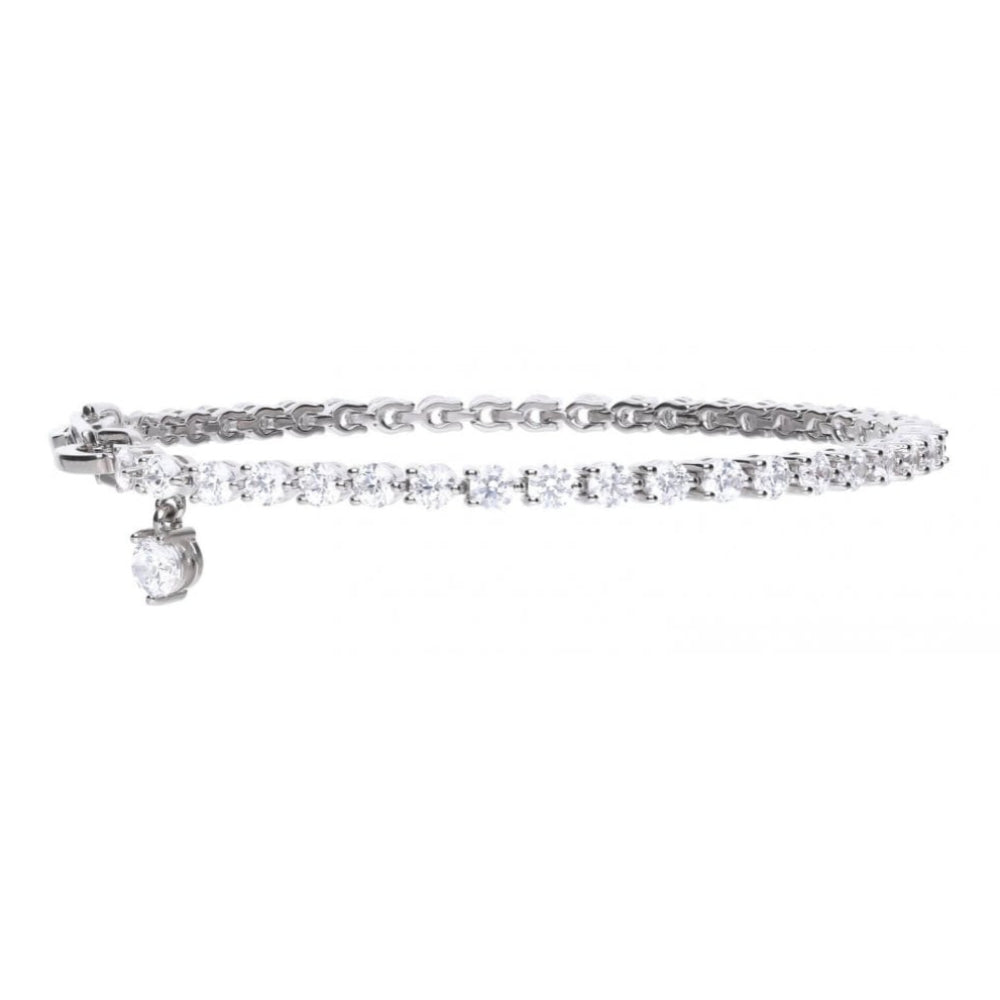 Sterling Silver & CZ Stones Tennis Bracelet