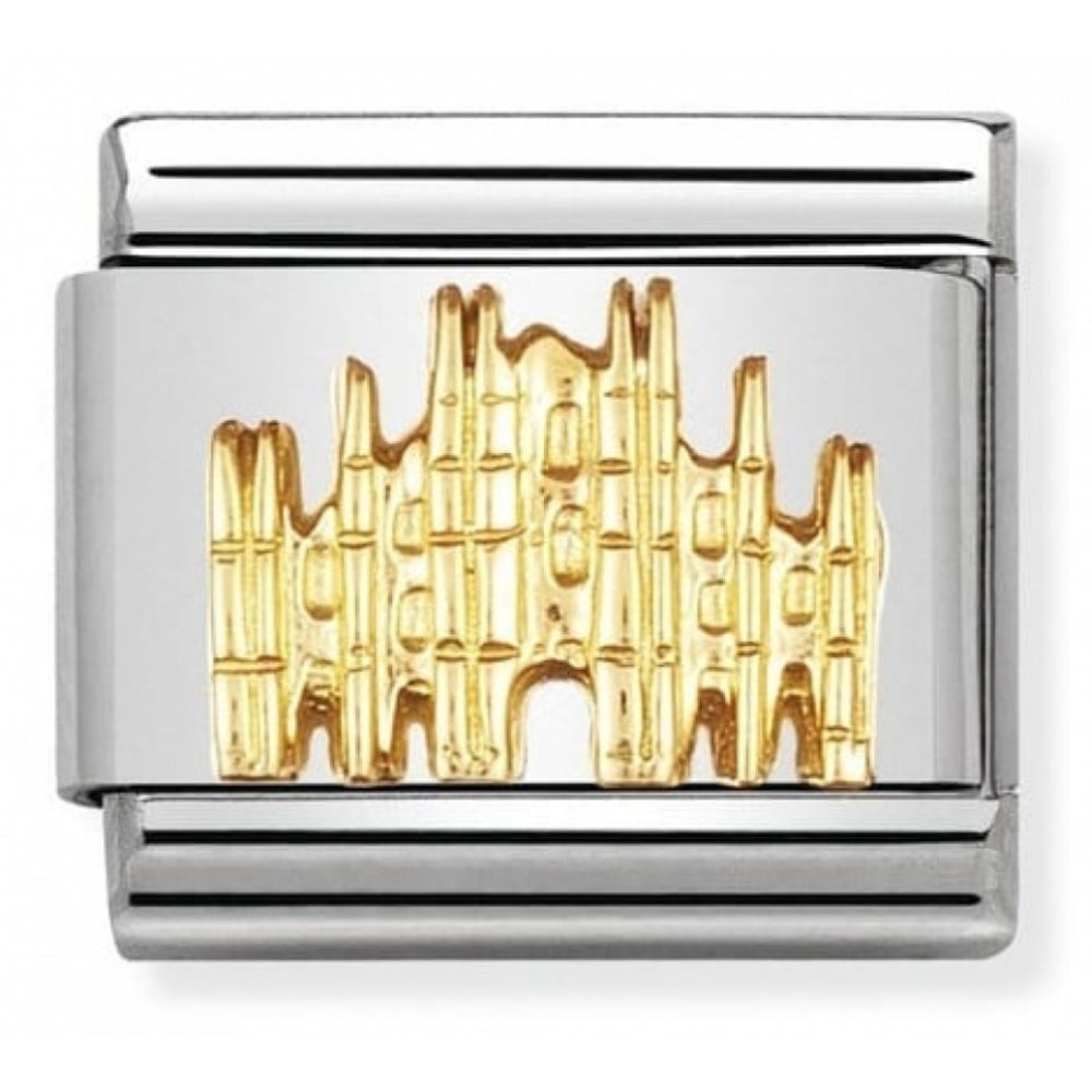 Classic Milan Duomo In Stainless Steel With 18k Gold Charm