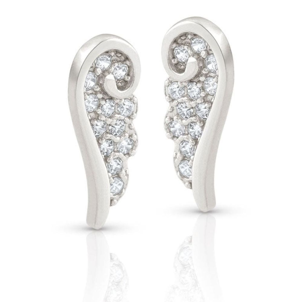 Sterling Silver Earrings With Cubic Zirconia