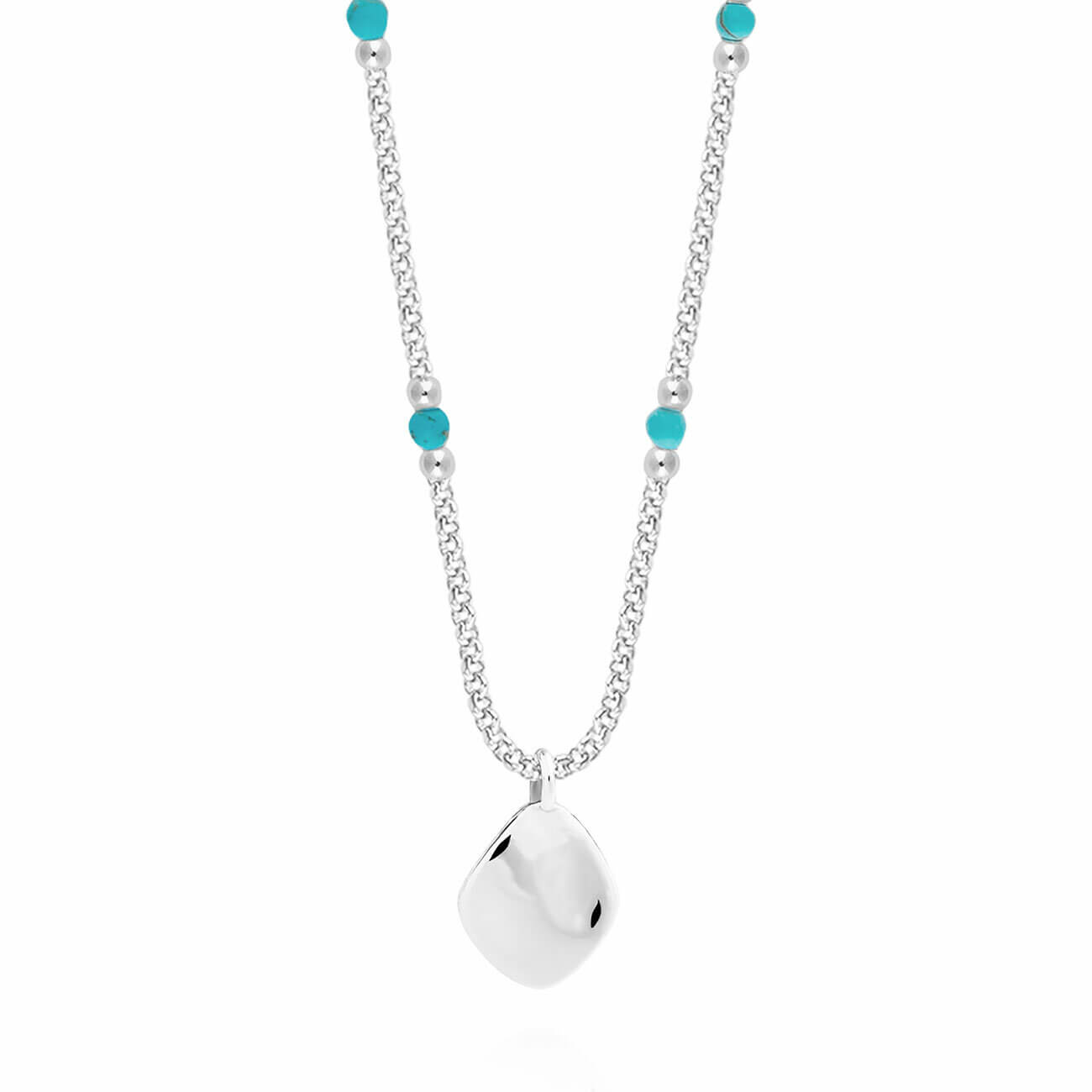 Wellness Gems | Silver | Turquoise Necklace | 45cm + 5cm Extender