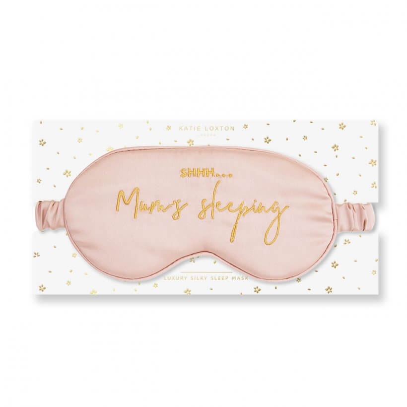 Satin Eye Mask | Shhh... Mums Sleeping | Pale Pink
