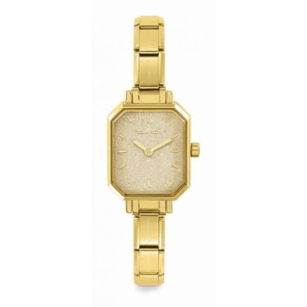 Paris Watch Gold Rectangle Glitter Face