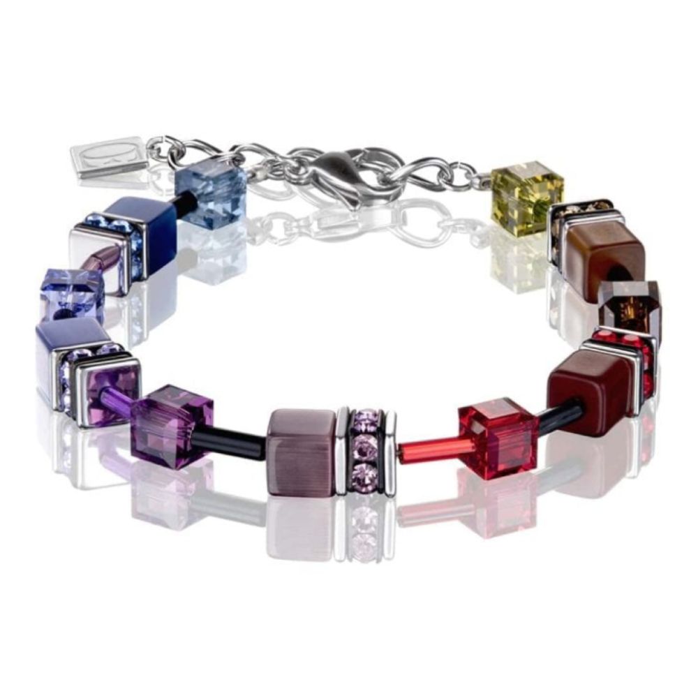 Geo Cube Multicolour Dark Rainbow Bracelet