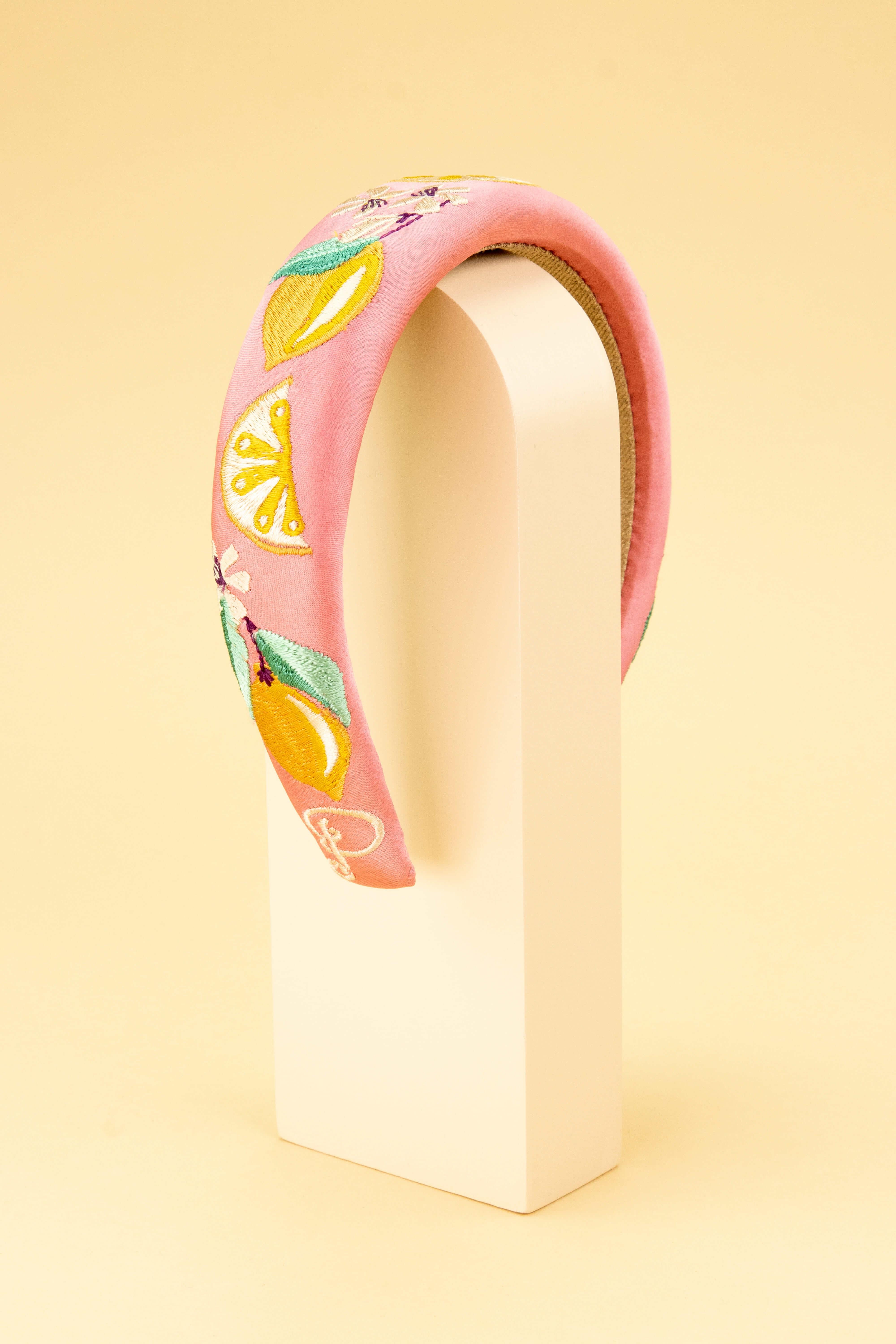 Sicilian Lemon Padded Headband - Candy