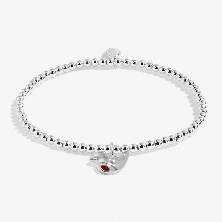 Christmas Cracker 'Christmas Robin' Silver Plated Bracelet