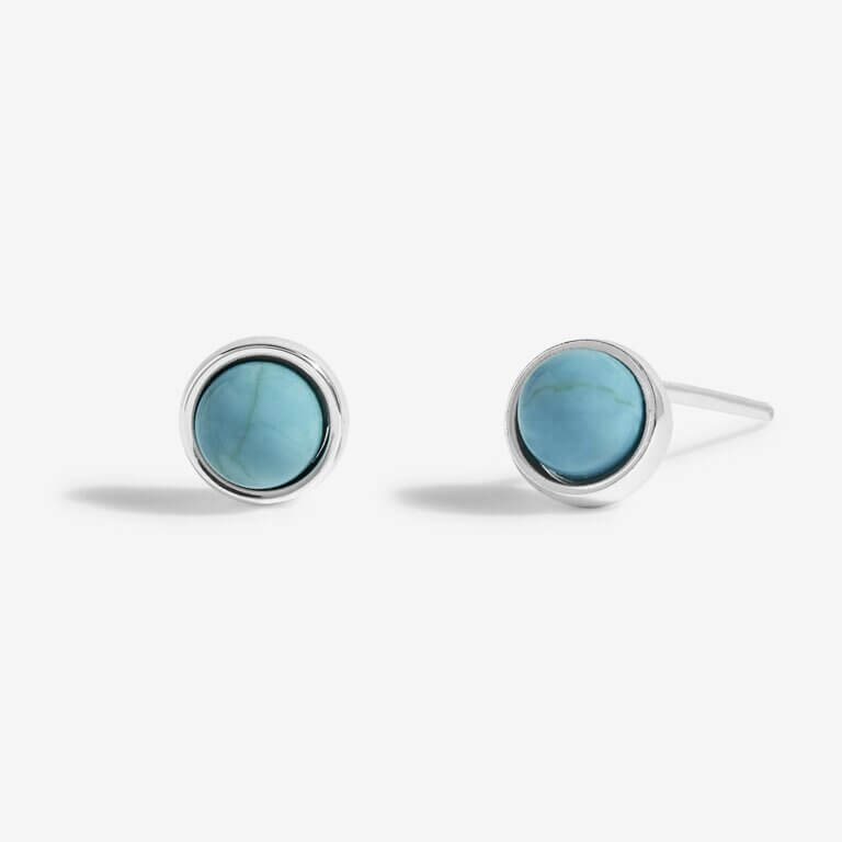 December Turquoise Birthstone Boxed Earrings