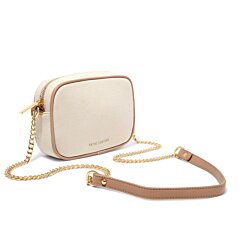 Amalfi Canvas Millie Bag Off White / Soft Tan