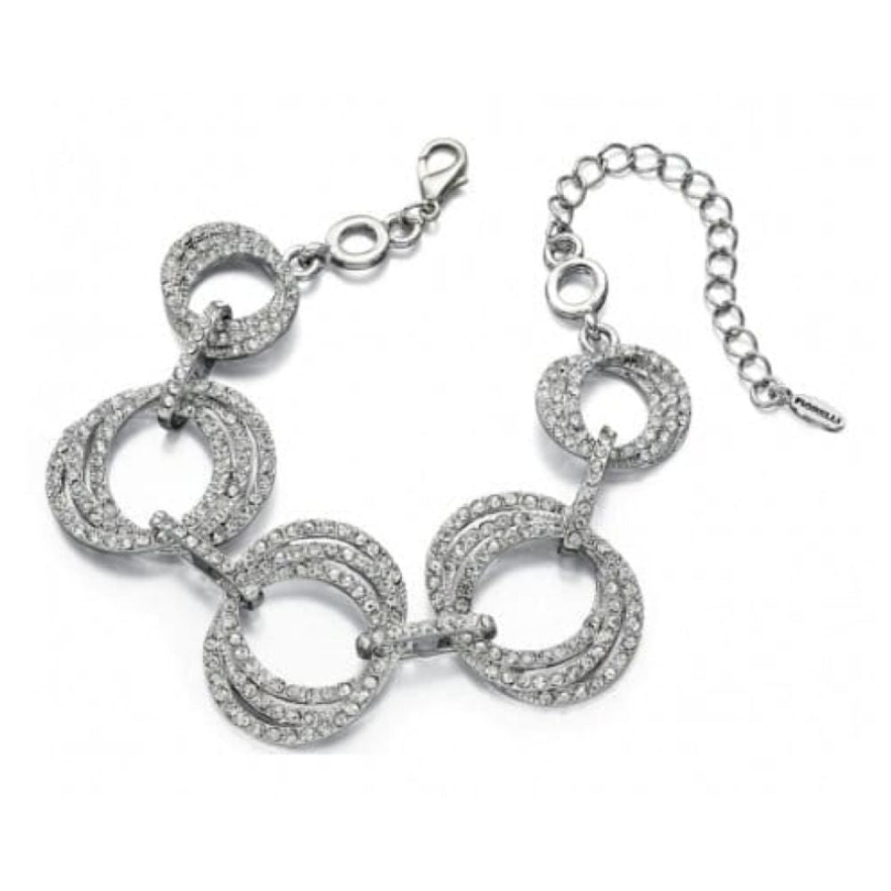 Ladies Pave Interlock Crystalised Bracelet