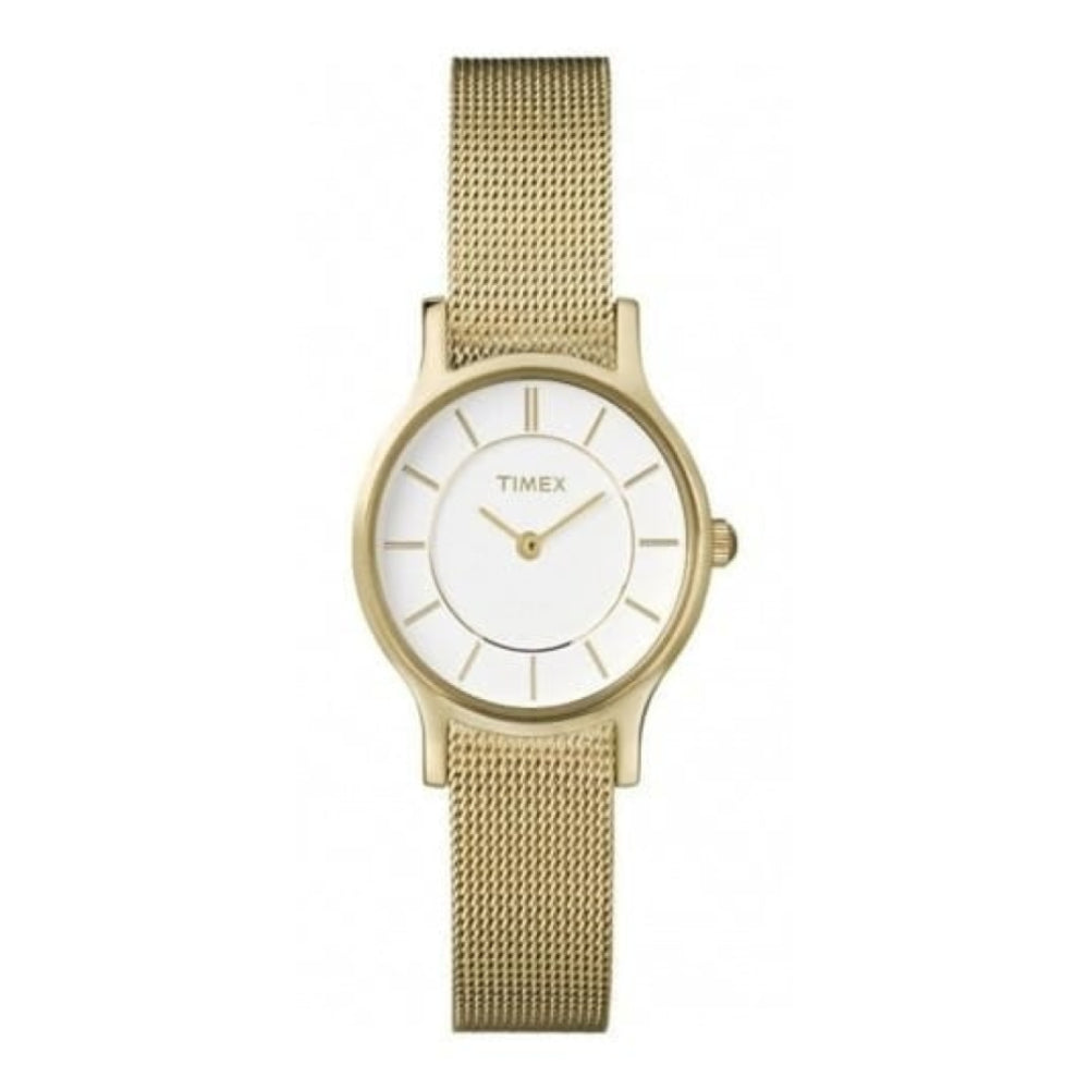 Ladies Gold Plated Mesh Strap Watch