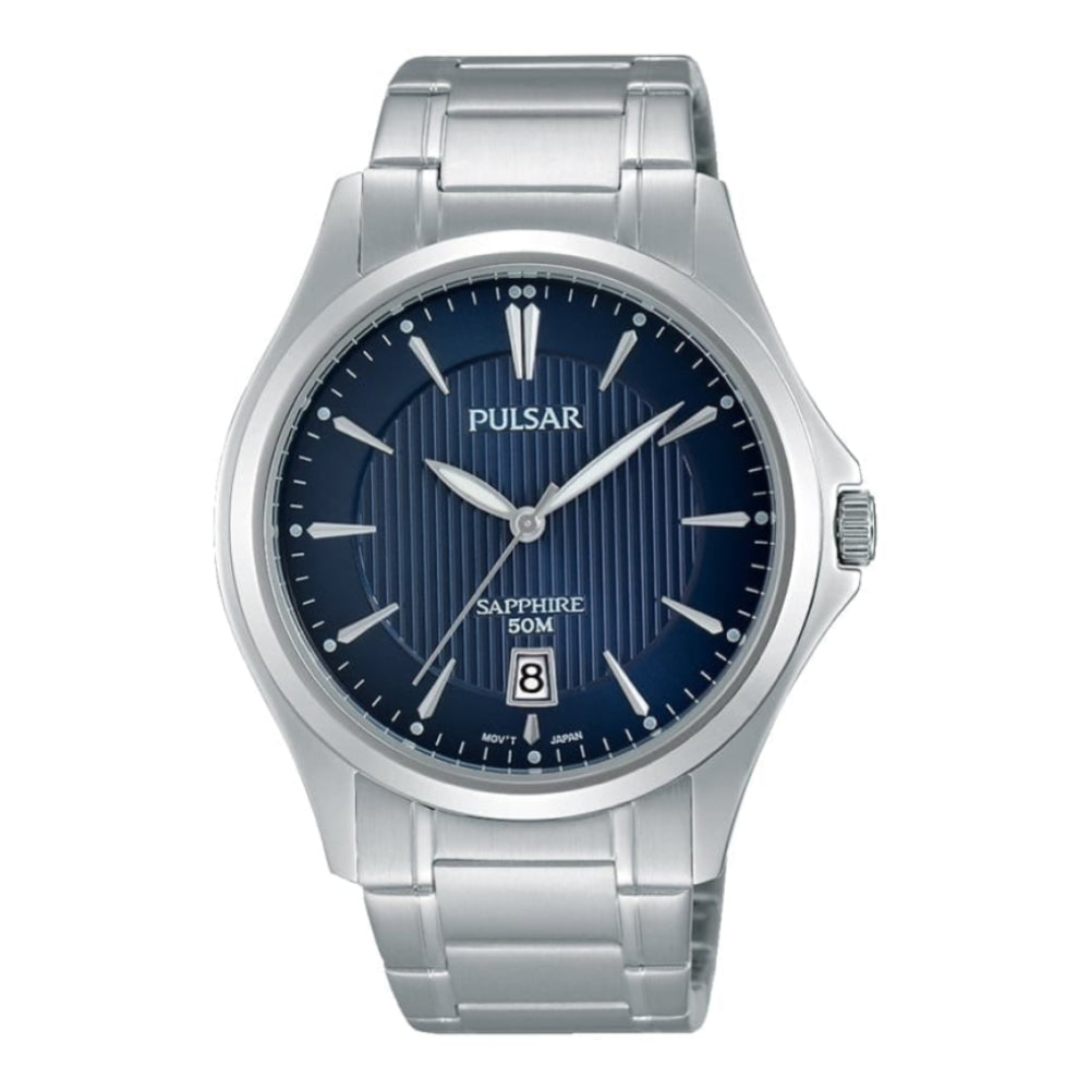 Mens Blue Face Date Display Watch