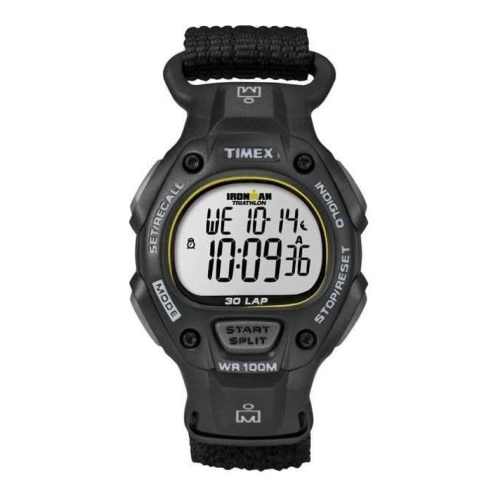 Unisex Black Fabric Nylon Digital Chrono Watch