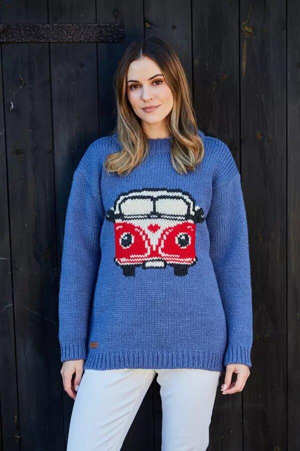Happy Camper Sweater Denim