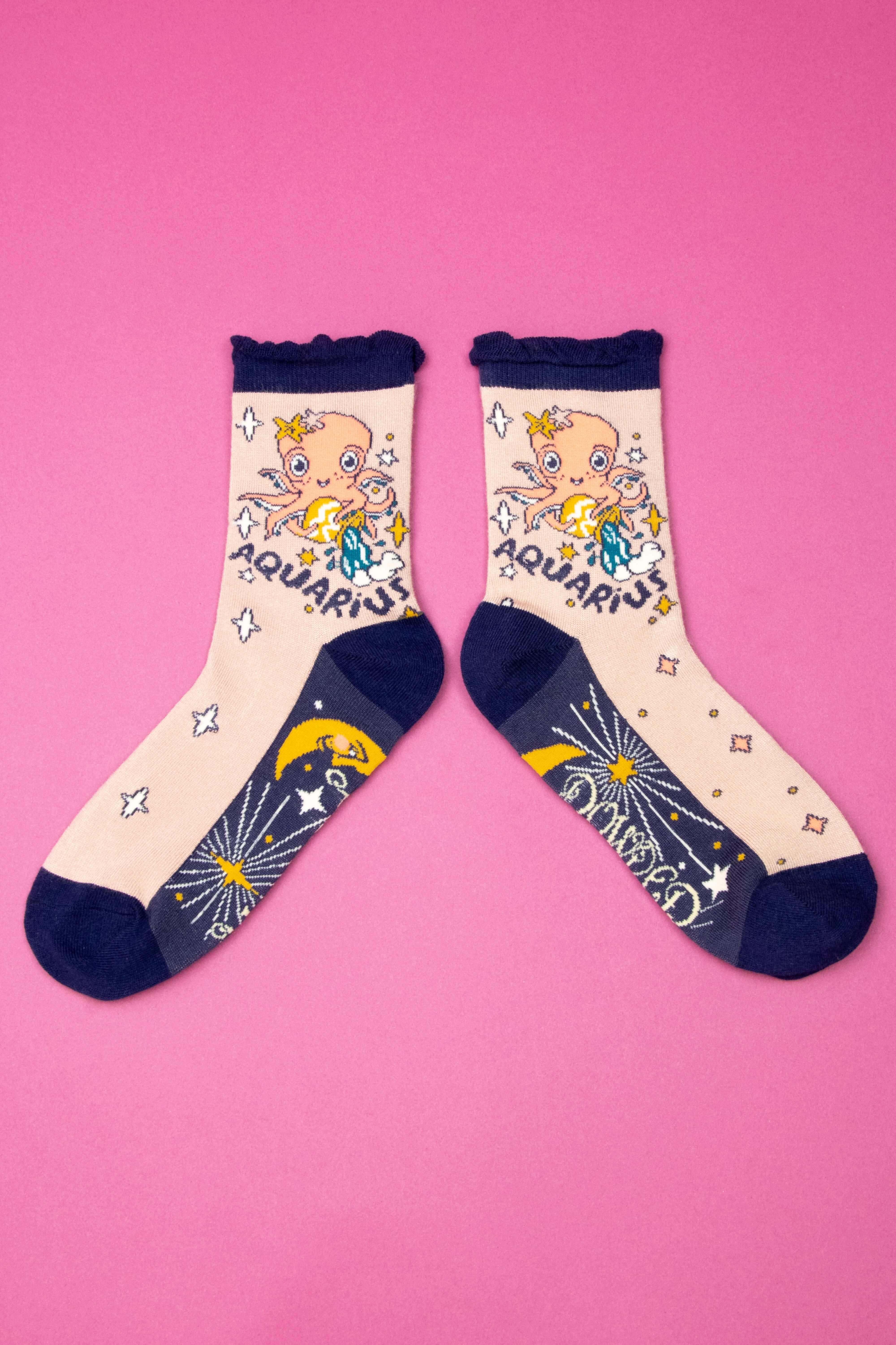 Zodiac Ankle Socks Aquarius (20th Jan - 18th Feb)