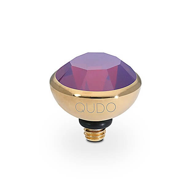 Interc Bottone YG Amethyst Opal 10mm Top