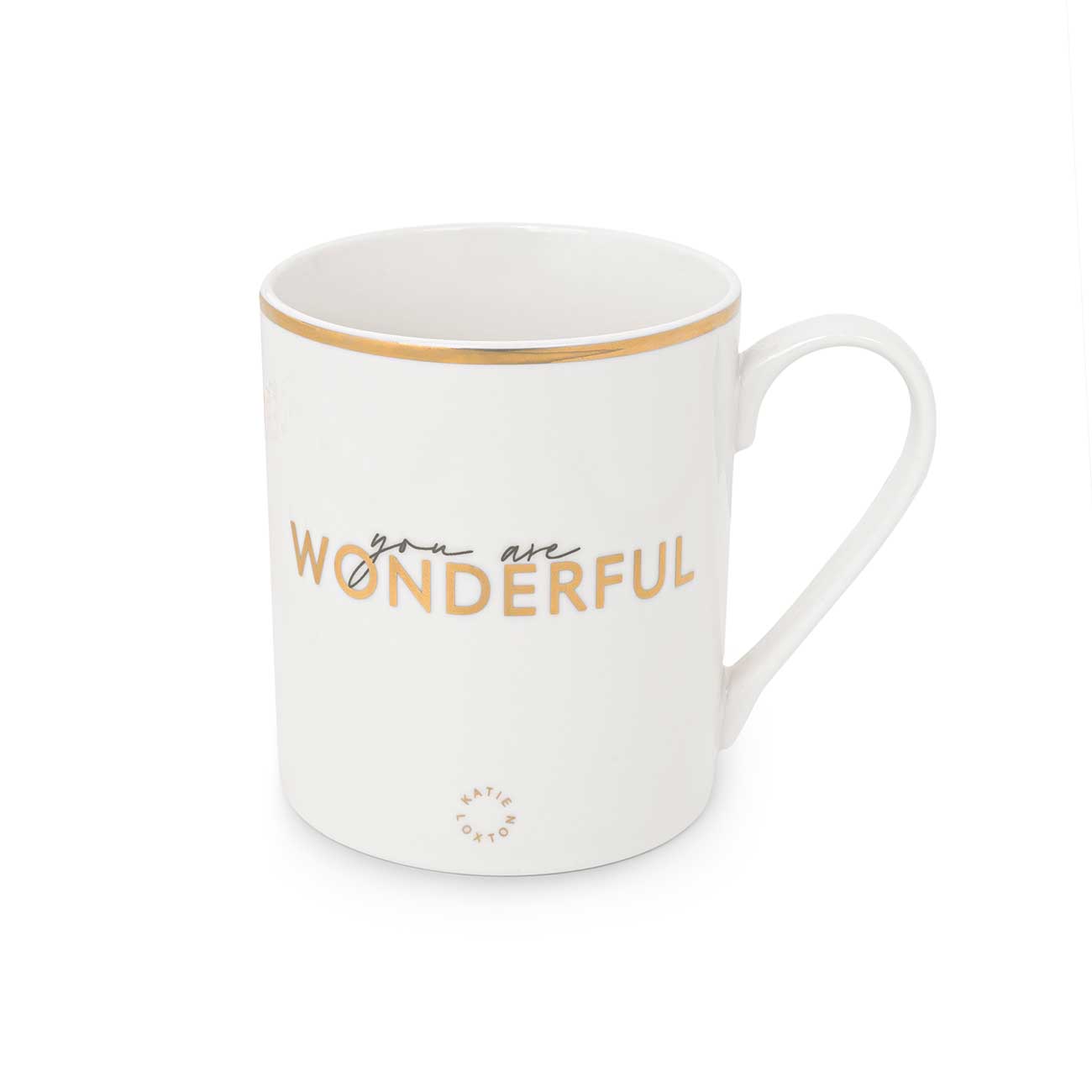 Porcelain Mug | You Are Wonderful | White and Gold