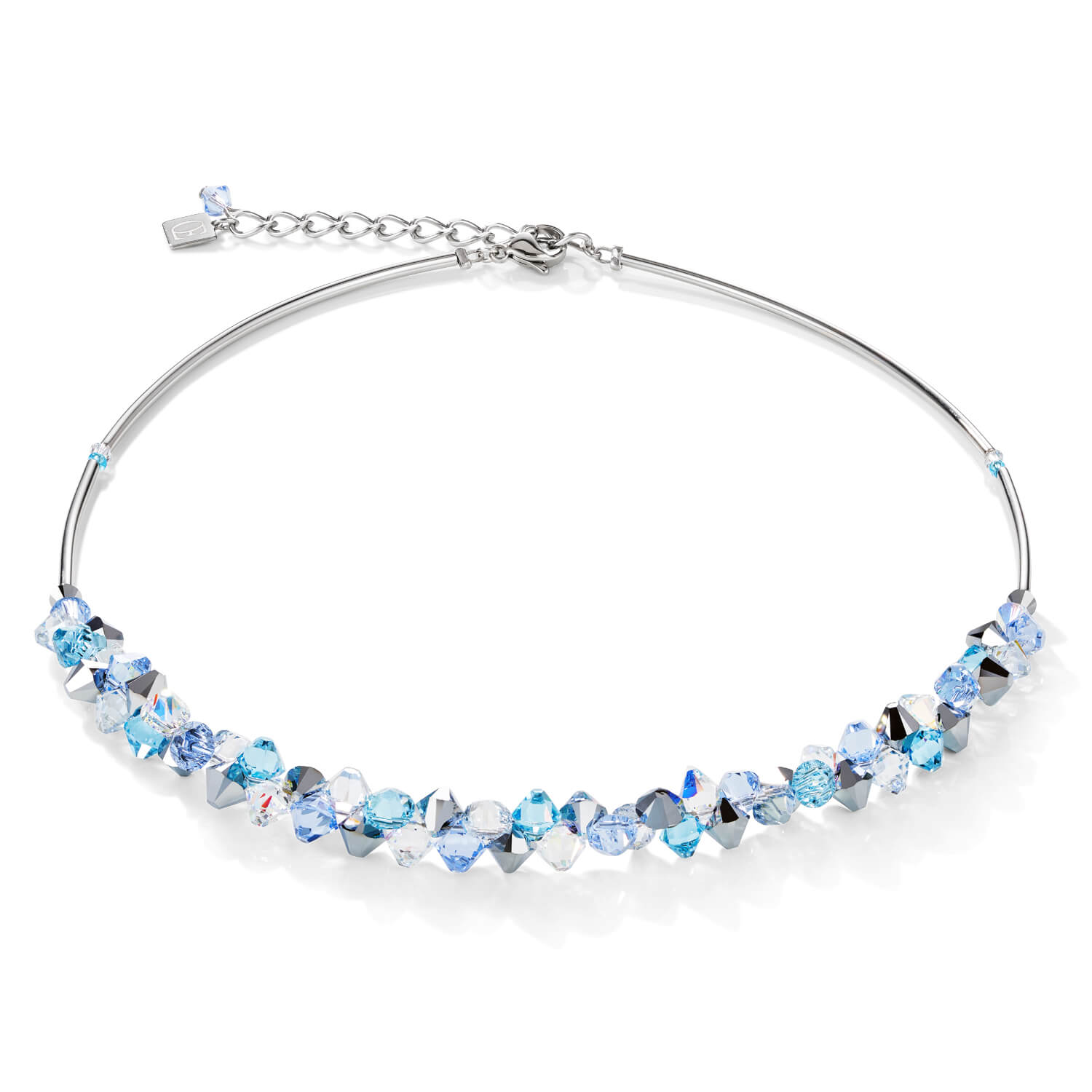 Swarovski Crystals & Stainless Steel Light Blue Necklace