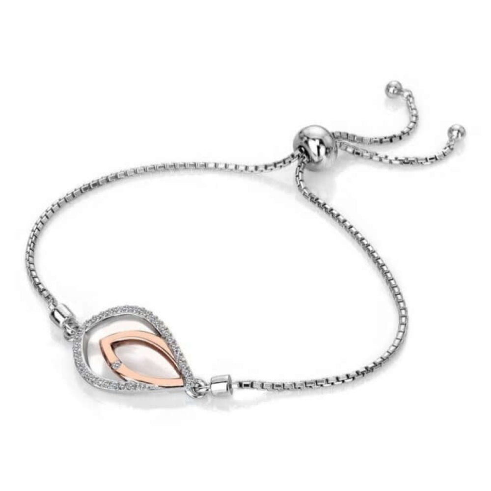 Harmony White Topaz Bracelet Rose Gold Plate Accents