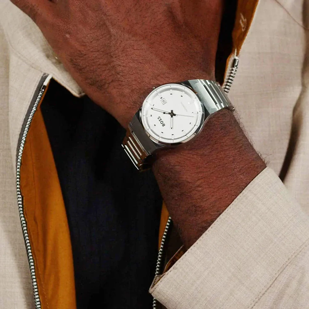 Candor Automatic Silver Dial With Stainless Steel Bracelet Strap Men's Watch