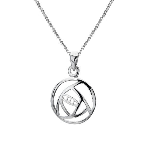 Mackintosh Rose Round Pendant Necklace