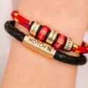 Tiger Orange Cord Bracelet With SS Clasp