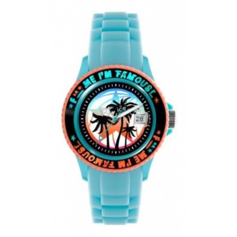 Summer Turquoise Palm Trees Dial & Rubber Strap Unisex Watch