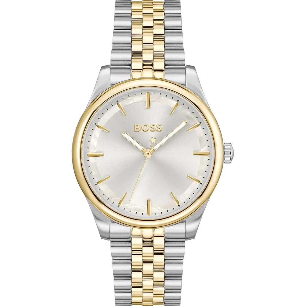 Graceful Silver Dial With Two-Tone Bracelet Womens Watch