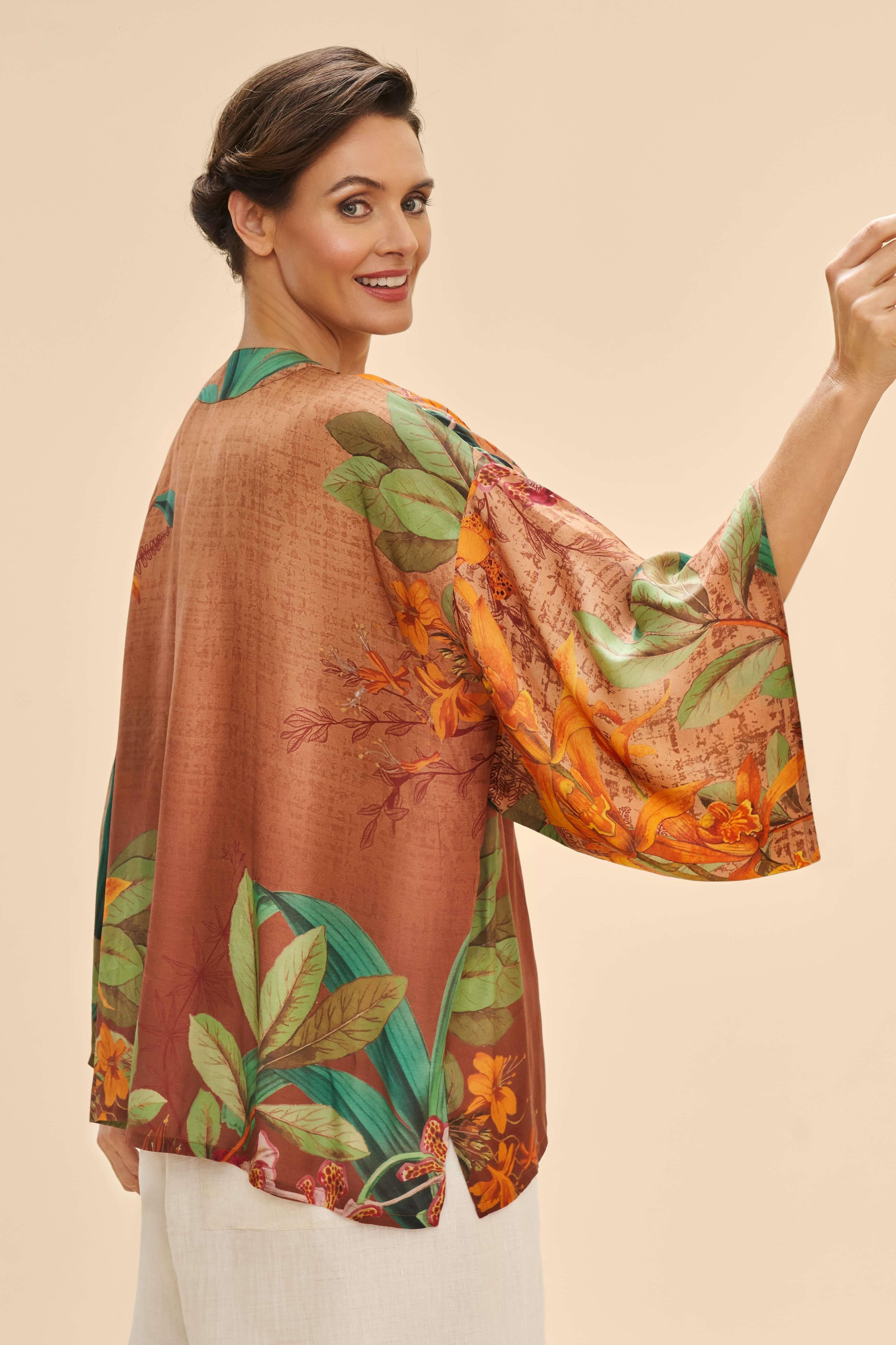 Botany Bliss in Taupe Kimono Jacket