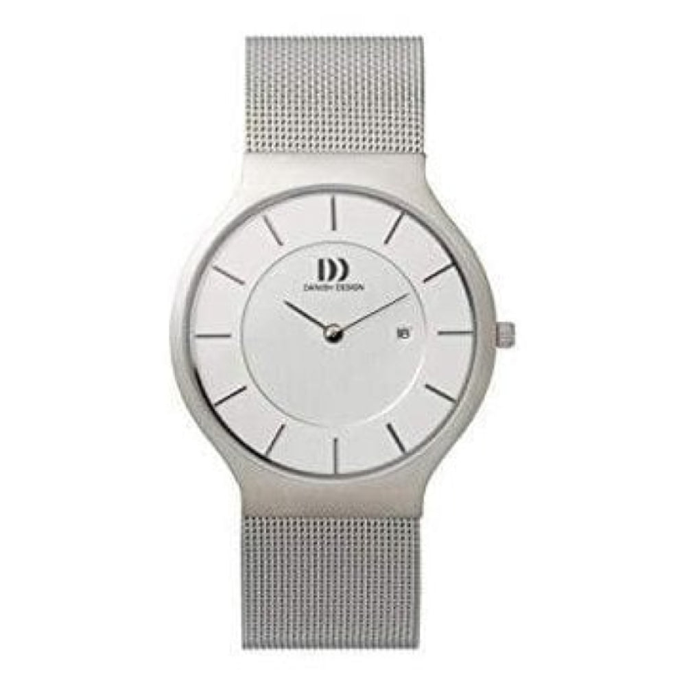 Mens Stainless Steel With Mesh Strap Wristwatch