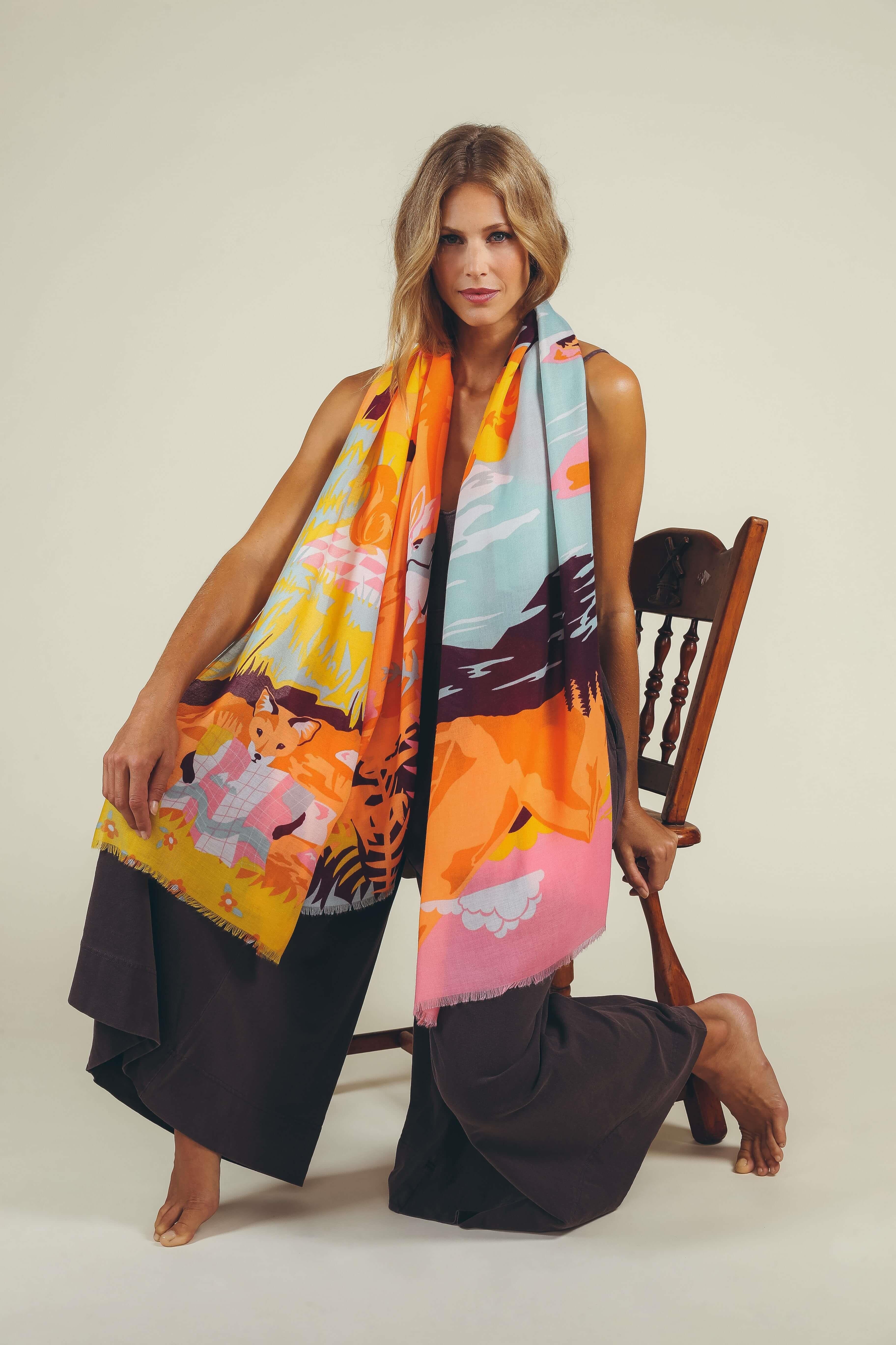 Print Scarf - Glamping