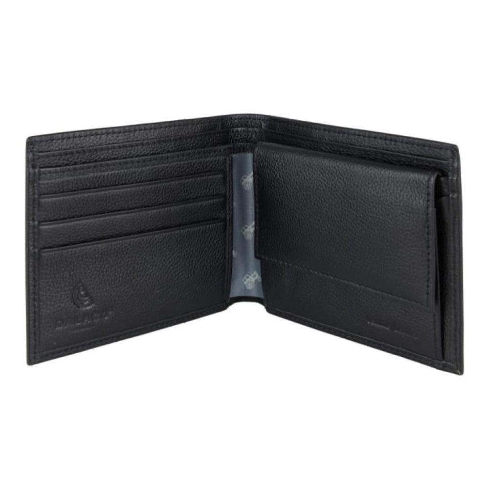 Leather Wallet with Tractor lining -Black