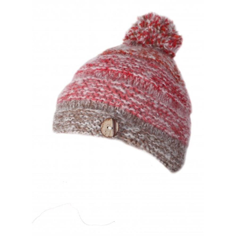 Sierra Nevada Bobble Beanie Red Earth