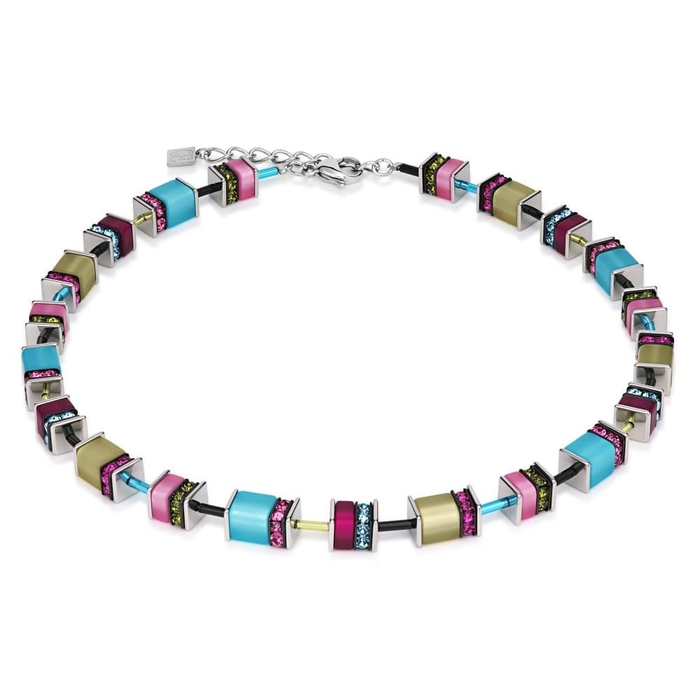 Ladies' Multicolour Necklace Featuring Swarovski Crystals