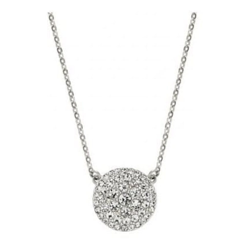 Ladies Stainless Steel Crystalised Pendant Necklace