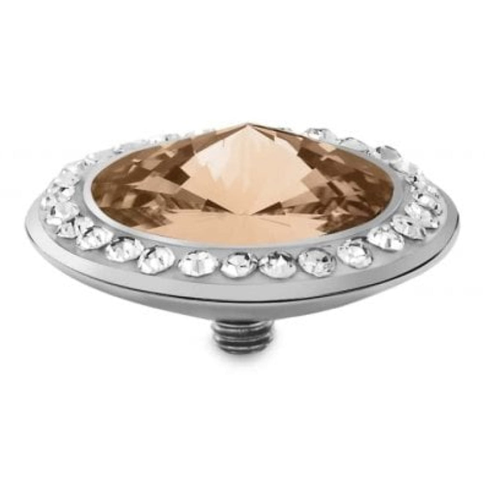 Famosa Silver 16mm Tondo Deluxe Ring Top Light Peach
