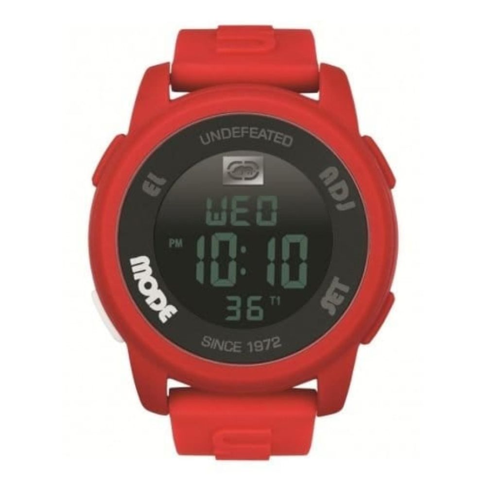 Gents 20-20 Red Rubber Digital Watch