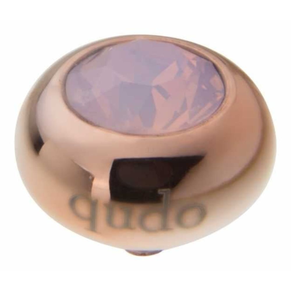 Famosa Rose Gold 10mm Tondo Ring Top Rose Water Opal