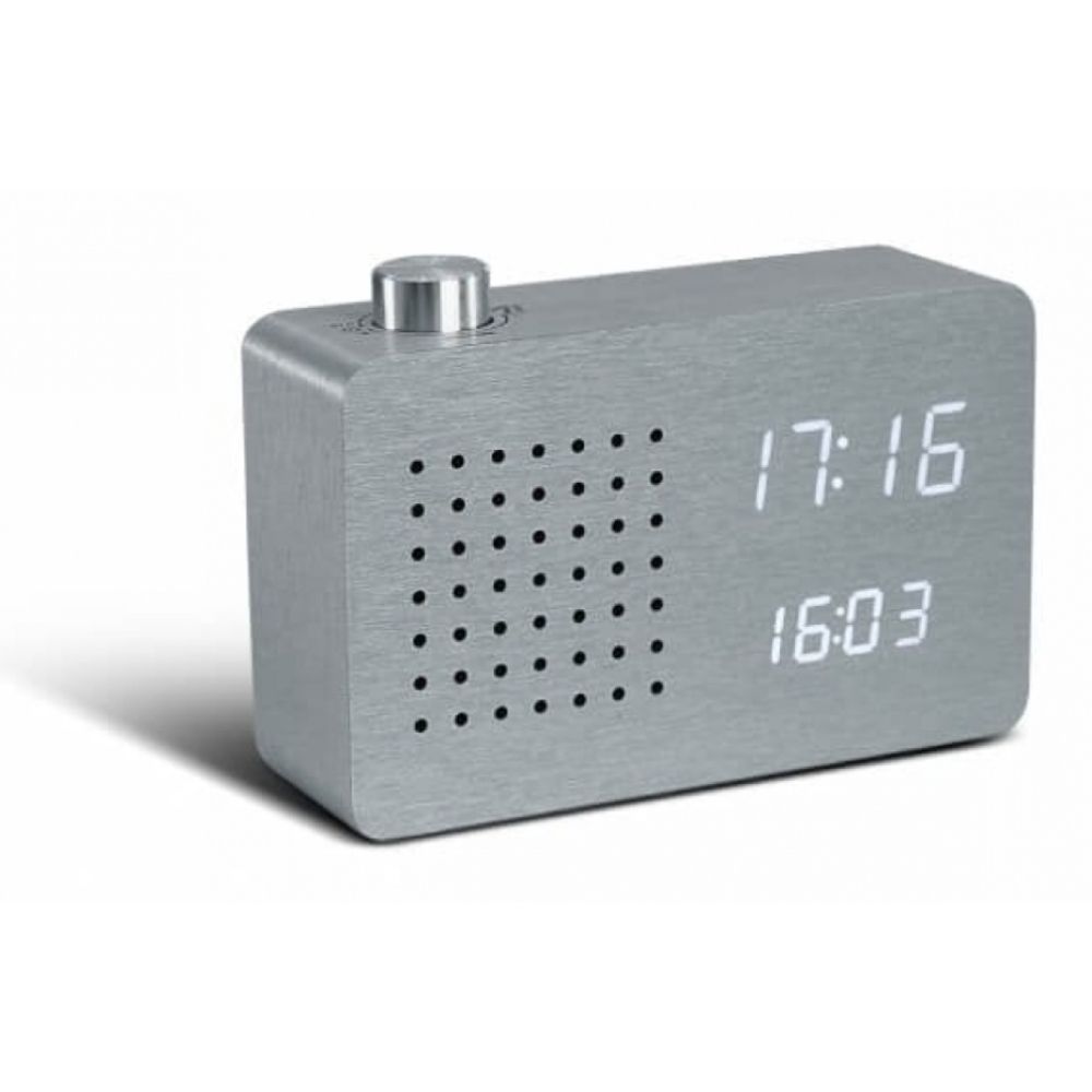 Aluminium Radio Click Clock
