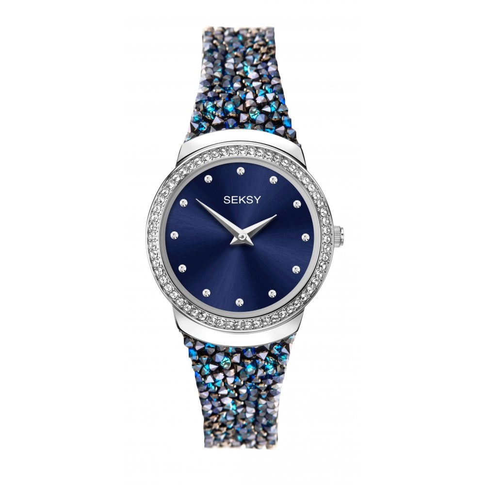 Blue Crystal Bracelet Ladies Watch