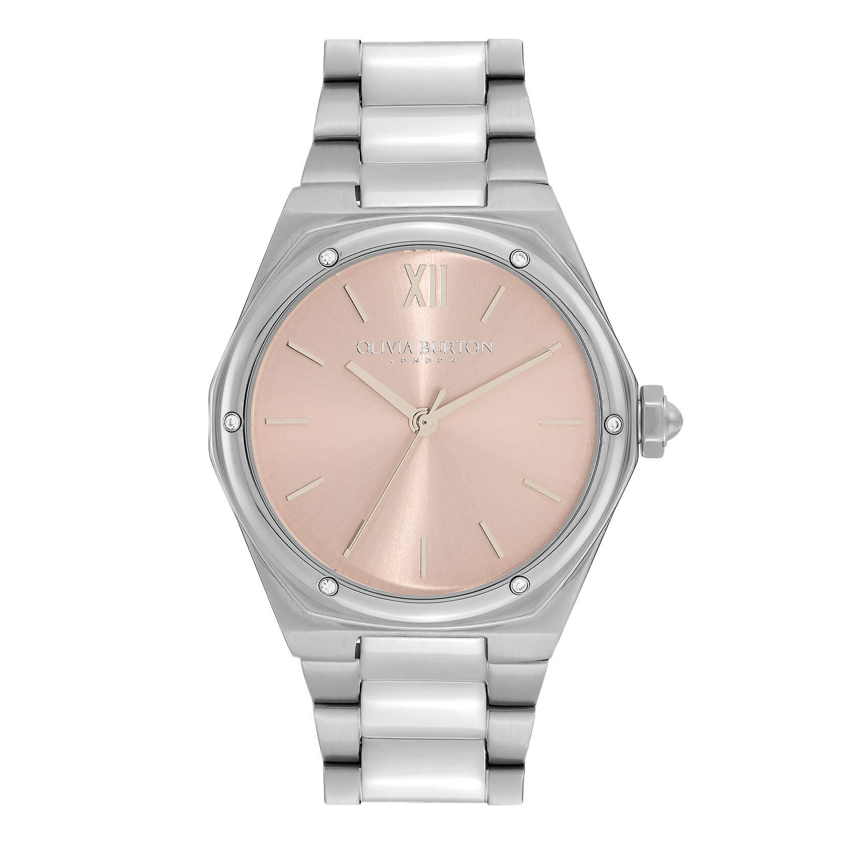 Sports Luxe Hexa Blush & Silver Bracelet Watch