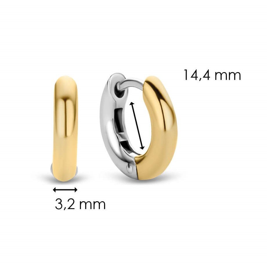 Two Tone Hoop Earrings