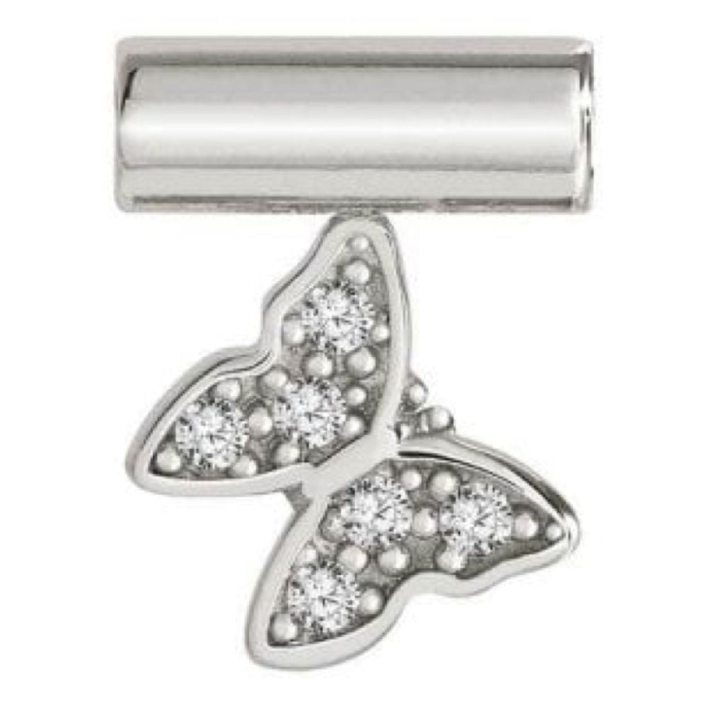 Seimia Silver Cubic Zirconia Butterfly Charm