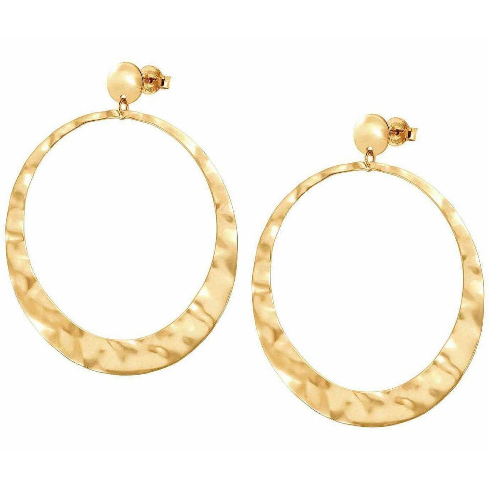 LUNA Pendant Earrings In Yellow Gold Tone 925 Silver