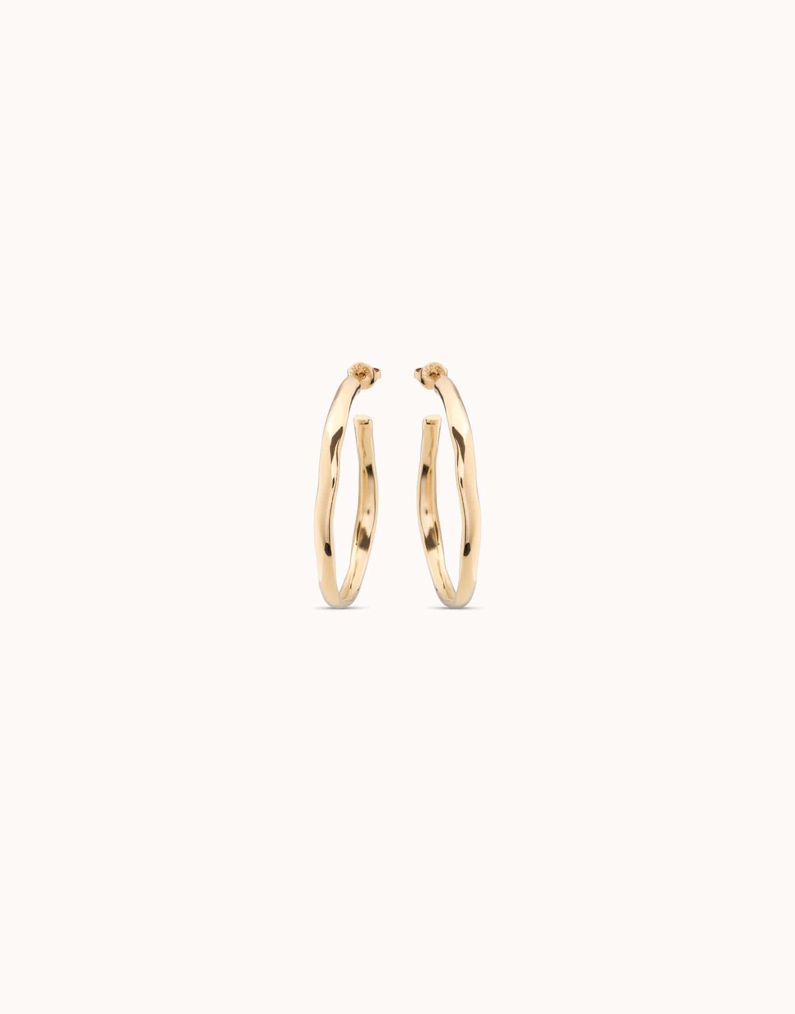 Ohmmm.. Gold Plated Open Hoop Earrings